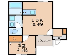 レディア井尻　Ⅱの物件間取画像